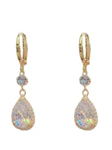 Elegant Water Drop Earrings with Crystal Accents, Teardrop Earrings, New Fashion Jewelry for Women, High-Quality Rhinestone Design, Perfect Gift Idea