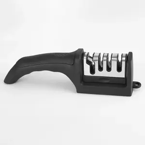 4-Stage Professional Kitchen Knife Sharpener - Knife Sharpener Helps Repair, Restore, Polish Blades and 4 Stage Sharpening Slots Kitchenware Home