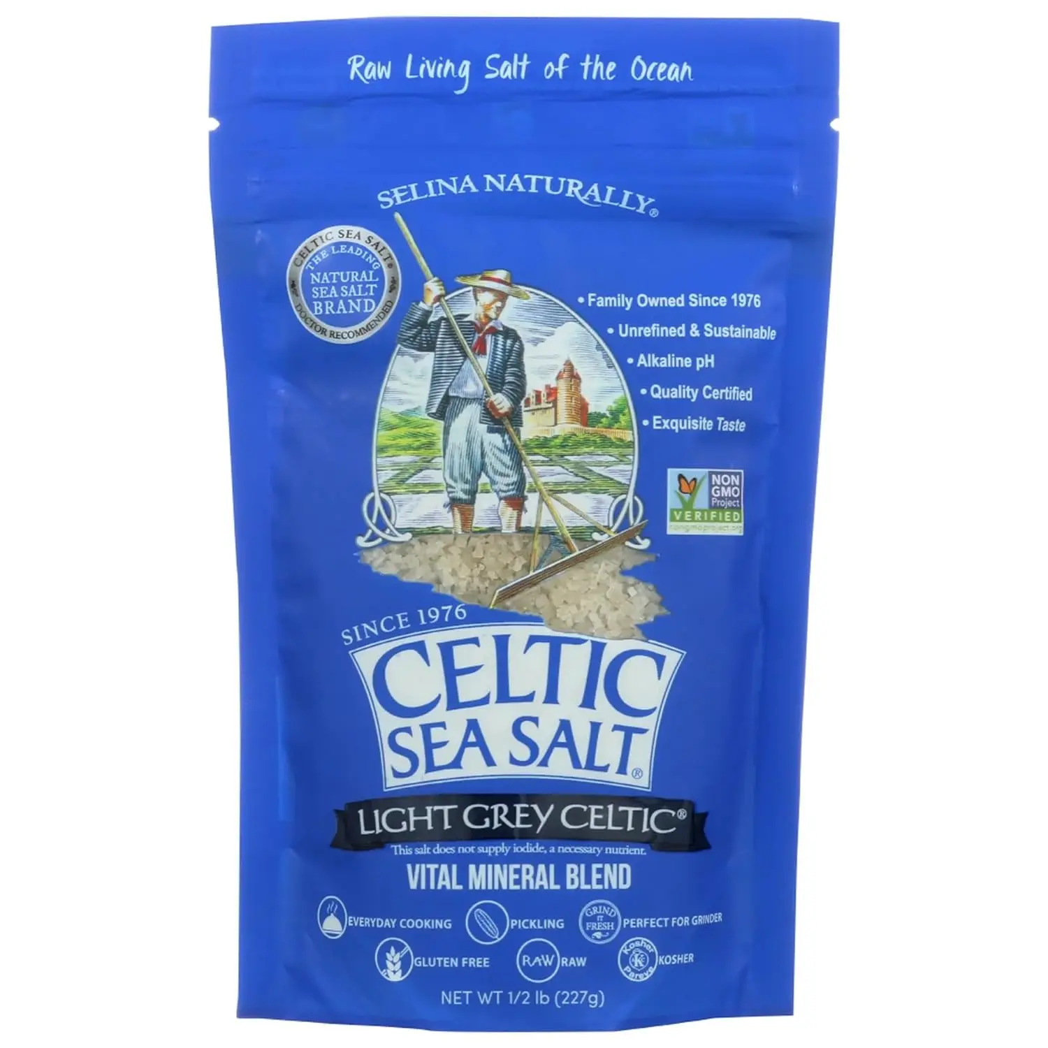 Celtic Sea Salt Light Grey Pouch 8.0 OZ (Pack of 1) Flavor Organic Celtic Sea Salt Light Grey Pouch 8.0 OZ (Pack of 1) Flavor Organic
