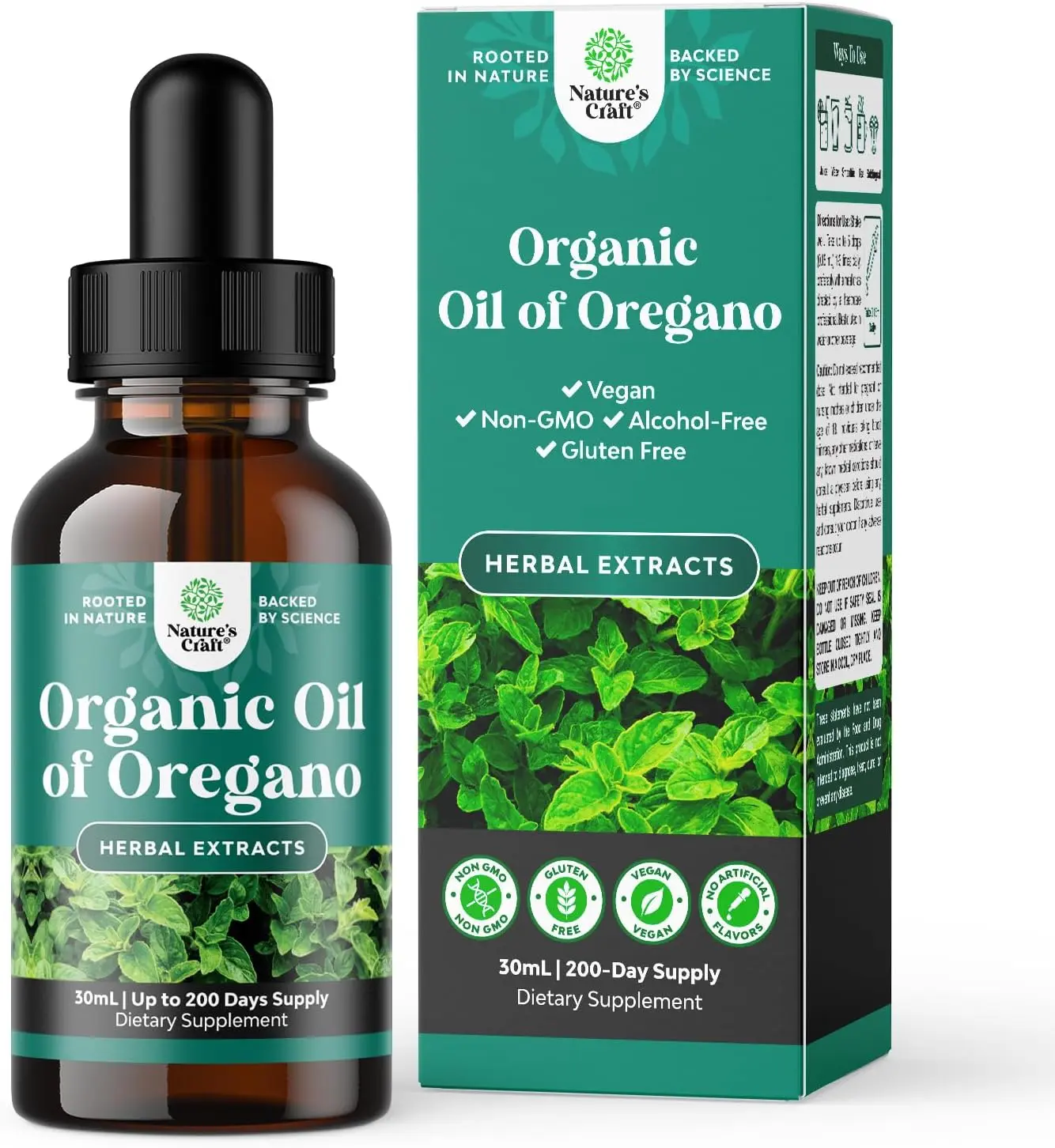 Organic Oregano Oil Drops - Super Concentrated Liquid Oil of Oregano with Carvacrol 60% for Heart Health & Digestion Support - Herbal Extract Tincture for Strong Immunity - Vegan, Non-GMO, 30 ml