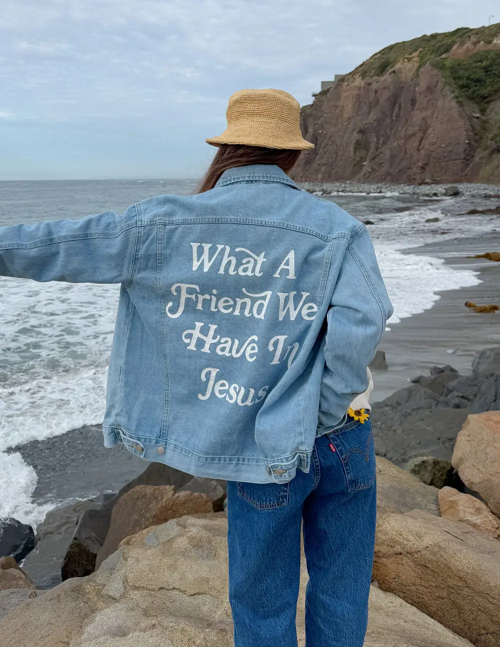 What a Friend In Jesus Denim Jacket What a Friend In Jesus Denim Jacket