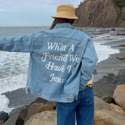 What a Friend In Jesus Denim Jacket