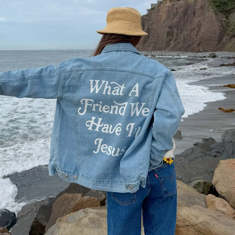 What a Friend In Jesus Denim Jacket