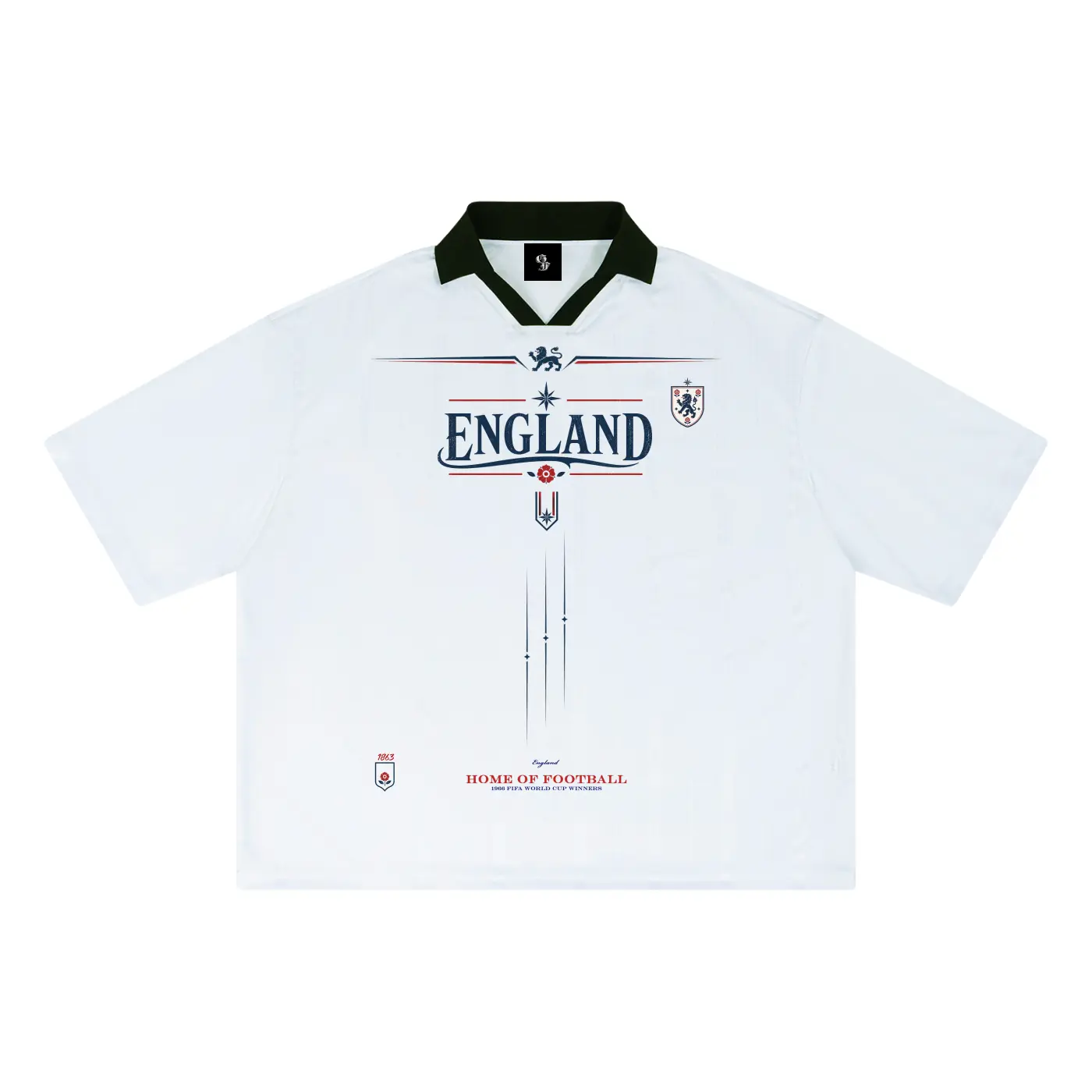 England Unisex Striped Boxy Soccer Jersey