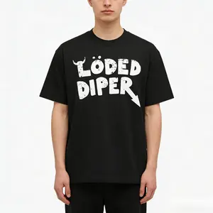 Loded Diaper Band Graphic T-Shirt – Retro Y2K Inspired Unisex Cotton Tee, Funny Parody Streetwear Top