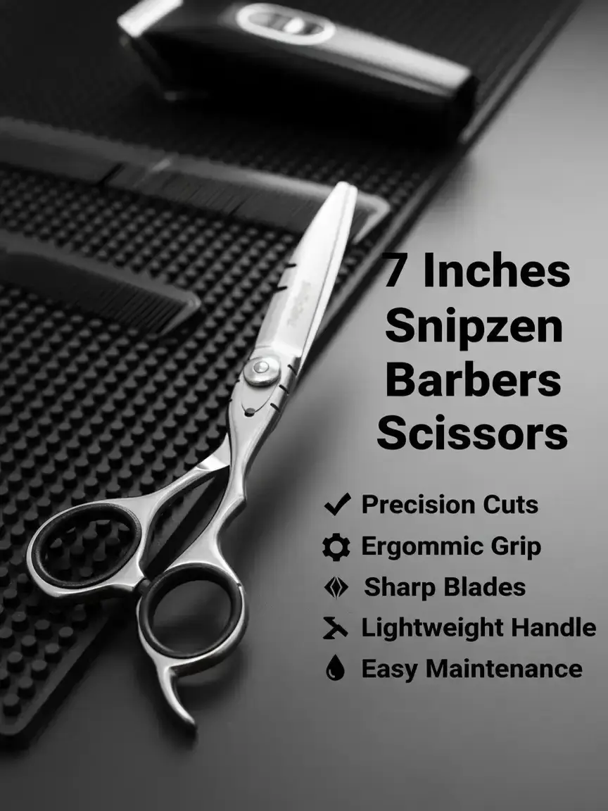 SNIPZEN Professional Stainless Steel Hair Cutting Scissors - Ergonomic Grip, Lightweight Handle, Precise Cut, Haircare Tool, Heatless Styling Option, Youth-Focused, Suitable for Any Texture
