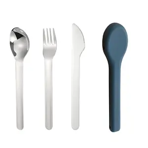 4-in-1 Eco Travel Utensil Set + Case | Portable Silverware