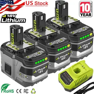 High quality 2X For RYOBI P108 18V Plus High Capacity 12.0Ah 9.0Ah Battery 18Volt Lithium-Ion