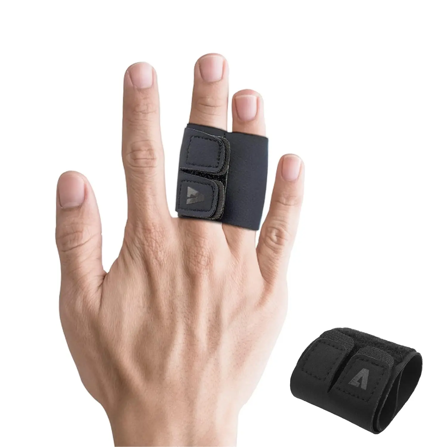 Finger Splint Wraps Reusable Finger Buddy Tape Adjustable Finger Brace Trigger Finger Splints Mallet Finger Support Compression Finger Sleeves for Arthritis Pain Relief, Sport Injury - M
