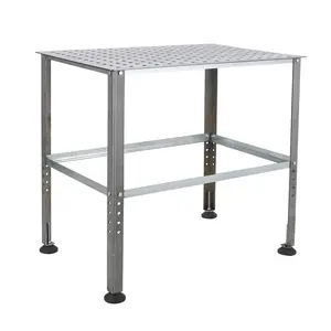 Garvee Welding Table - 36x24 Inch Workbench, 5/8" Fixture Holes, 0.12" Thick Fabrication, Adjustable Beam & Feet, 600lbs Capacity for Garage, Shop, Home