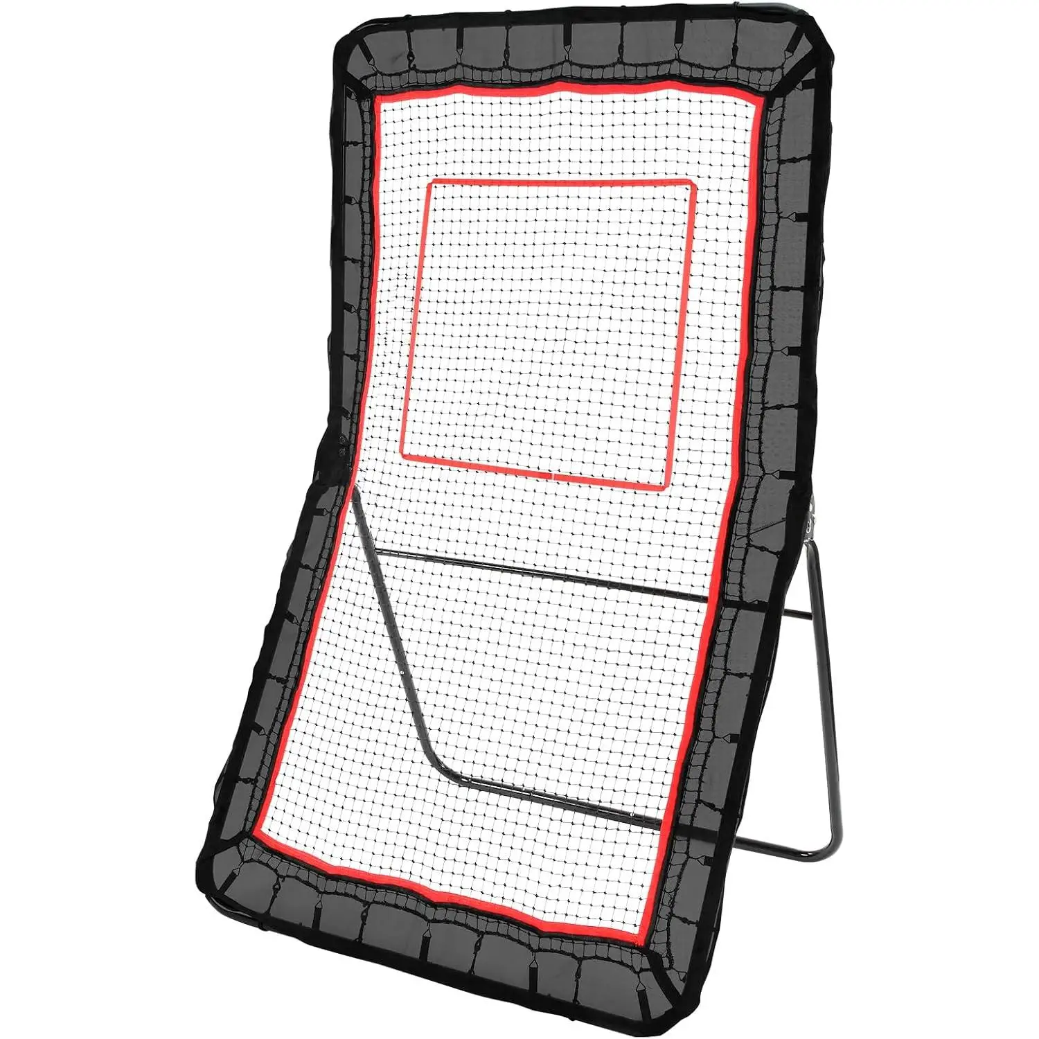 VEVOR Folding Lacrosse Rebounder for Backyard, Volleyball Bounce Back Net, Pitchback Throwback Baseball Softball Return Training Screen, Adjustable Angle Shooting Practice Training Wall