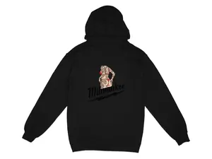 Milwaukee Tattoo Pinup Hoodies, Rose Tattoo Woman Graphic, Bold Lightning Design Hoodies, Unique Statement Piece, Adult Humor Hoodies