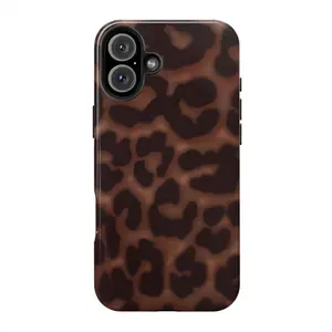 Dark Leopard Pattern Anti Fall TPU Full Coverage Phone Case for iPhone 17 16 15 14 13 12 11 Pro Max Plus Samsung Galaxy S25 S24 S23 S22 S21 Thermal Sublimation Coating All Inclusive