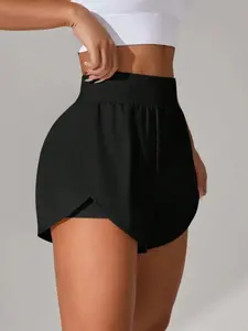 Women's Plus Size Summer Sweat-Wicking Breathable Gym Shorts, Comfortable Athletic Wear for Gym and Casual