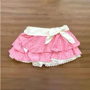 Women's Skirt Fashion Streetwear Pink Polka Dot Pattern Sports Casual Style vintage   Emo Girls Sweet Harajuku Cute Slim Skirt