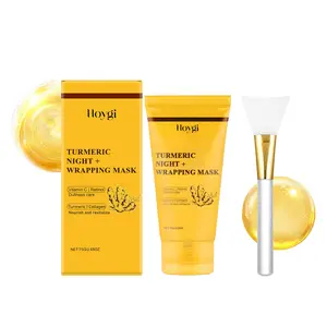 Glass Skin Refining Duo: Deep Vitamin C Capsule Face Cream+Turmeric Overnight Wrapping Peel Off Mask, Deep Nourish Face Moisturize  for glowing skin and improved elasticity