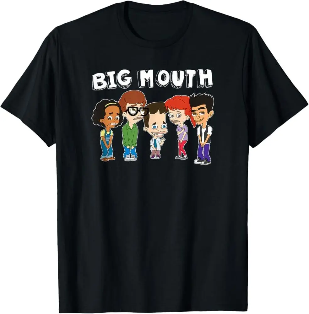 Big Mouth Main Characters Awkward Group shirt. Vintage Big Mouth Graphic T-Shirt, Adult Animated Comedy Tee