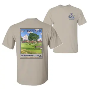 Ahead 2026 PGA Championship Retro Course Graphic T-Shirt, Trendy Sports Streetwear, Classic Golf Tournament Tee, 100% Cotton Unisex Shirt, Vintage Fairway Design, Comfortable Everyday Wear, Great Gift for Golf Fans