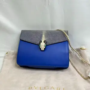 Pre-owned Bvlgari leather Crossbody Bags Stingray Trimmed Serpenti