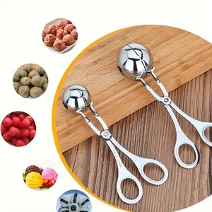 Efficient meatball making scissors| 2-piece stainless steel mold easy to make standard spherical commercial household
