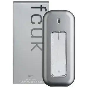 fcuk HIM by French Connection Men's Floral Woody Fragrance Cologne, 3.4 fl oz, Casual Wear Scent with Musk Woods, Roses, Violets, Sweet Flowers, New in Box, Boxed Men's Fragrance, Non-Toxic Men's Fragrance