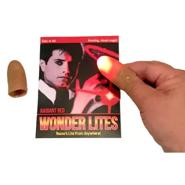 WONDER LITE MAGIC LIGHT THUMB TIPS Pair Finger Appearing Magician Red LED D Toy WONDER LITE MAGIC LIGHT THUMB TIPS Pair Finger Appearing Magician Red LED D Toy