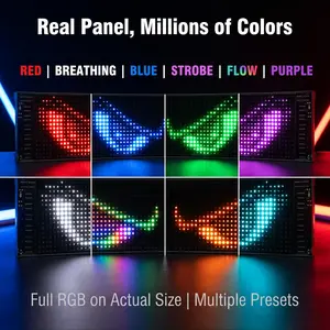 Devil Eyes LED Sign for Vehicle Truck Devil Eyes Light for Cars Window 24V Programmable Display with Bluetooth App Control, Custom Text & Animated Graphics, USB Powered Flexible Light for Truck, Windshield, Auto Decoration