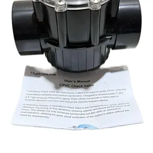 HydroNova CPVC Check Valve for Swimming Pool with User's Manual Superior Grade PVC Construction