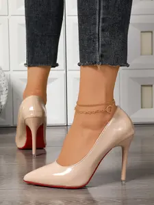 French Style High Heel Shoes for Women, New Pointed Toe Evening Shoes, Soft Thin Heels, All Seasons Footwear, Elegant and Comfortable High Heel Pumps