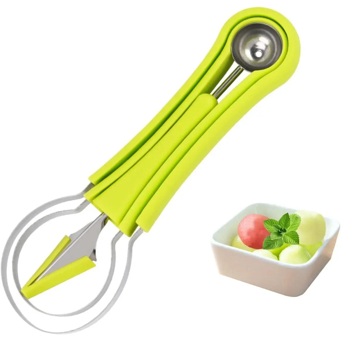 Professional Stainless Steel Fruit Carving Set with Blades – Versatile Kitchen Utensils for Melon Balling & Fruit Salad Prep, Durable Rust-Proof Blades, Ergonomic Comfort Handle, Perfect for Fruit Platters & Dessert Making, Essential Tool for Home Chefs