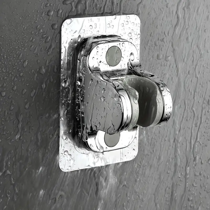 Waterproof Shower Head Holder, Shower Holders For Inside Shower, 1pc Adjustable Plastic Shower Head Holder - Wall-mounted, Waterproof, Moisture Resistant, Load-bearing, Polished Surface - Bathroom Shower Equipment, No Drilling Required