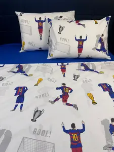 Kids Soccer Bedding Set – Number 10 Football Theme, Turkish Cotton