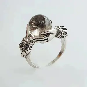 September Laurel Unique Thoughtful Gift | Witchtok Pagan Witchy Vintage Guardian Crystal Adjustable Ring (One Size Fits Most) | Fashion Costume Jewelry Accessory, 2026 Memorial Day Campaign Ready Product