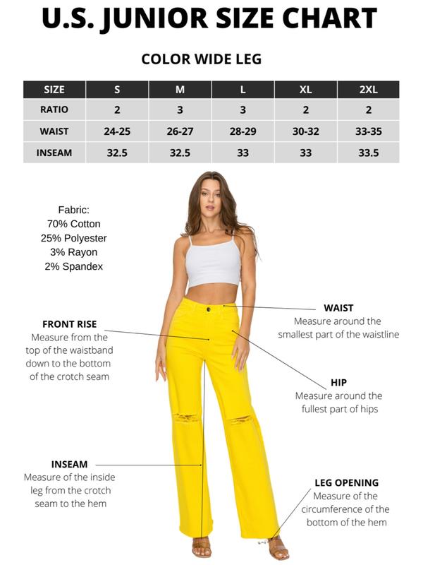 Emma - Hight Waisted Stretchy Colored Wide Leg Denim Twill - Lover Brand Fashion Fabric Fit Jean Womenswear Bottom Button Casual Comfort Basic