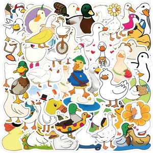 Household daily necessities Cute Duck Stickers for Kids Funny Duck Sticker Pack 60PCS Kawaii Cartoon Animals Stickers Lovely Waterproof Vinyl Sticker for Water Bottles Laptop Phone Luggage