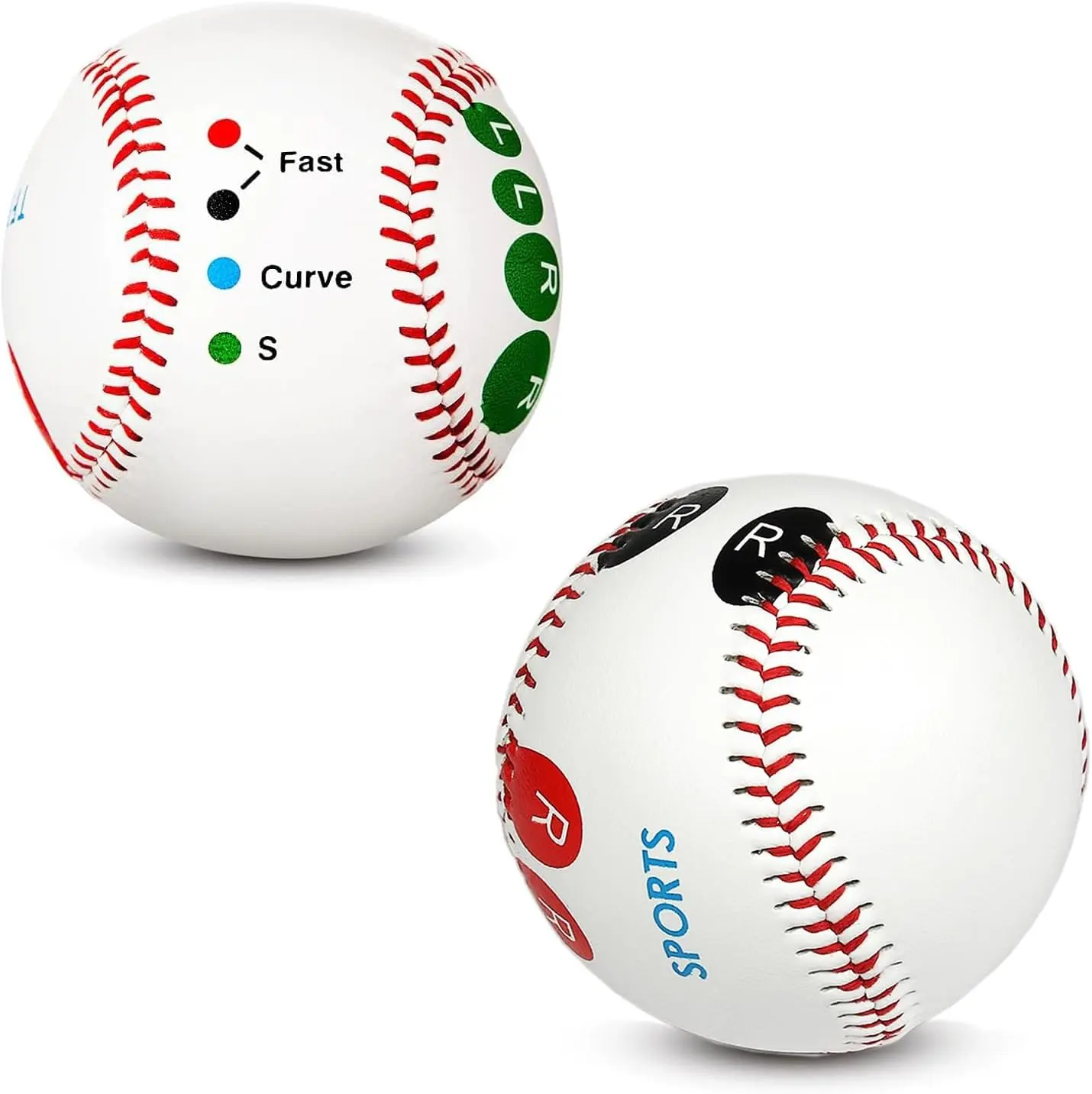 2 count Pitching Trainer, Baseball Pitching Grip Trainers,Finger Placement Markers Baseball  Equipment for Teenagers Beginners to Learn Multiple Baseball Grips.-Soft/Hard