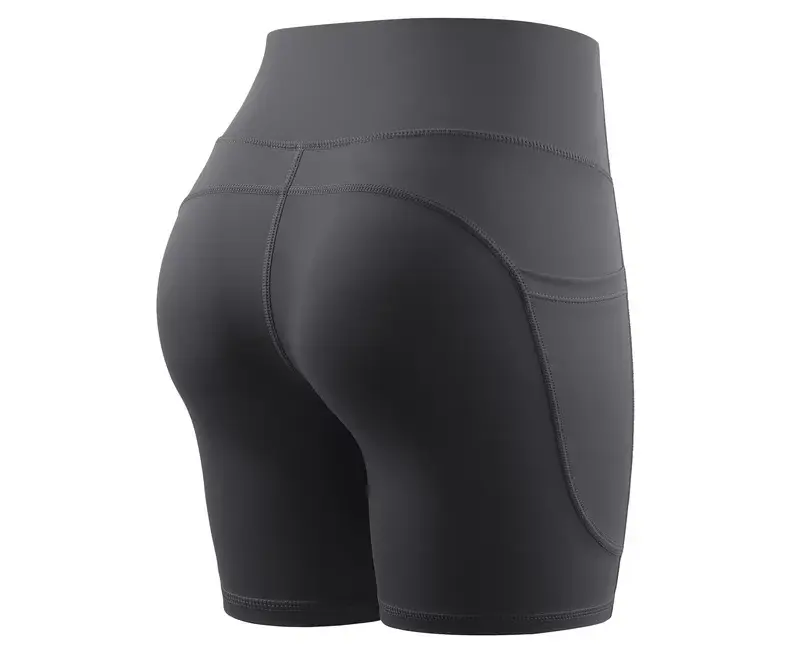 Cadmus High Waist Yoga Shorts for Women Workout Running Shorts Naked Feeling Biker Shorts Tummy Control Deep Pockets