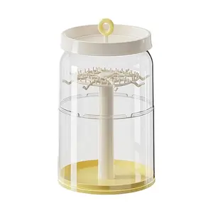 360° Rotating Display Case for 6-inch Doll Keychains & Collectibles - Stackable, Dust-Proof, Crystal Clear Showcase,Transparent ,Christmas Gifts for Halloween