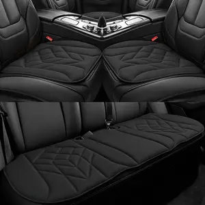 3-Piece Car Seat Cushions Set – Memory Foam Seat Protectors for Front and Rear Seats, Non-Slip Silicone Bottom, Reserved Seat Belt Openings, Fits 60/40 Split & Fold-Down Rear Seats – Comfort & Protection Upgrade