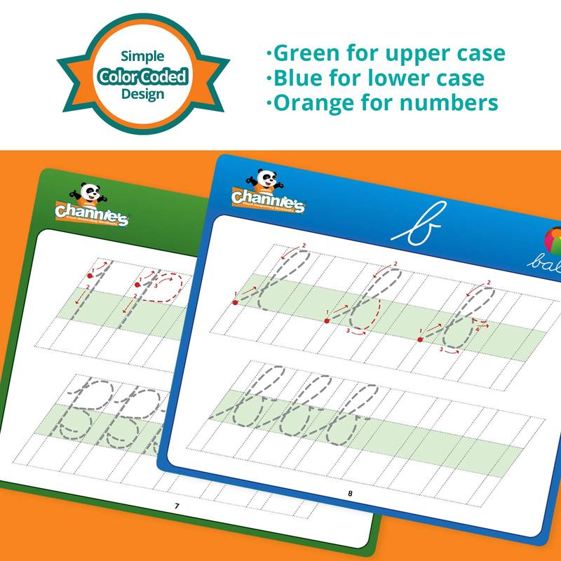 Dry-Erase Visual Cursive Flash Card Set, 43 Cards