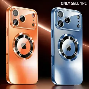 Magnetic hollow out is suitable for iPhone 17, 16, 15, 14, 13, 12, 11 Pro Max premium matte texture protective cases. This anti fall Shockproof protective case is equipped with magnetic wireless charging function and provides a glass lens prote, Protector