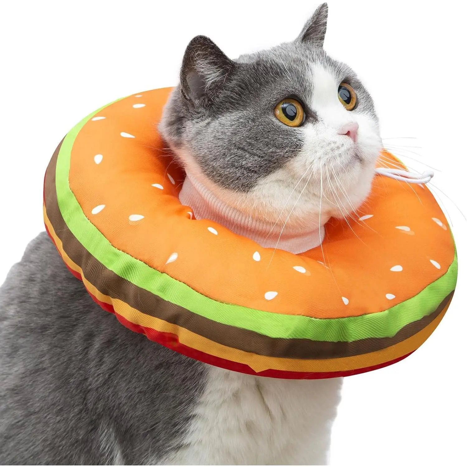 Cone collar for cats, size S, soft type, alternative neck protection collar, prevents cats from licking, post-operative comfort collar, donut collar for pet castrated dogs, pet recovery collar