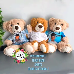 Custom Teddy Bear Shirt- bear is optional (Made to order)
