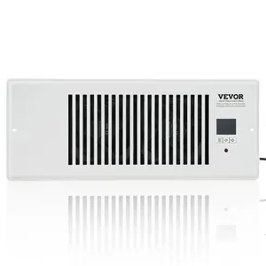 VEVOR Register Booster Fan, Quiet Vent Booster Fan Fits 4' x 12' Register Holes, with Remote Control and Thermostat Control, Adjustable Speed for Heating Cooling Smart Vent, White