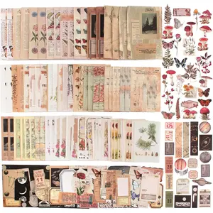 Art Washi Scrapbook Paper Stickers Set 400 Pcs Nature Universe Theme Decorative for Photo Album Journal DIY Craft Projects