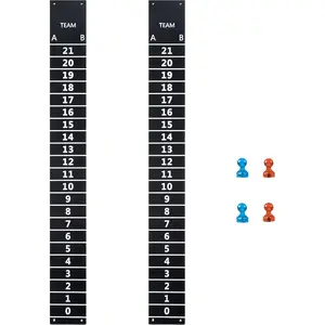 Cornhole Game Hard Steel Scoreboard with Magnetic Score Keepers, Set of 2 (17.3" H x 1.97" W)