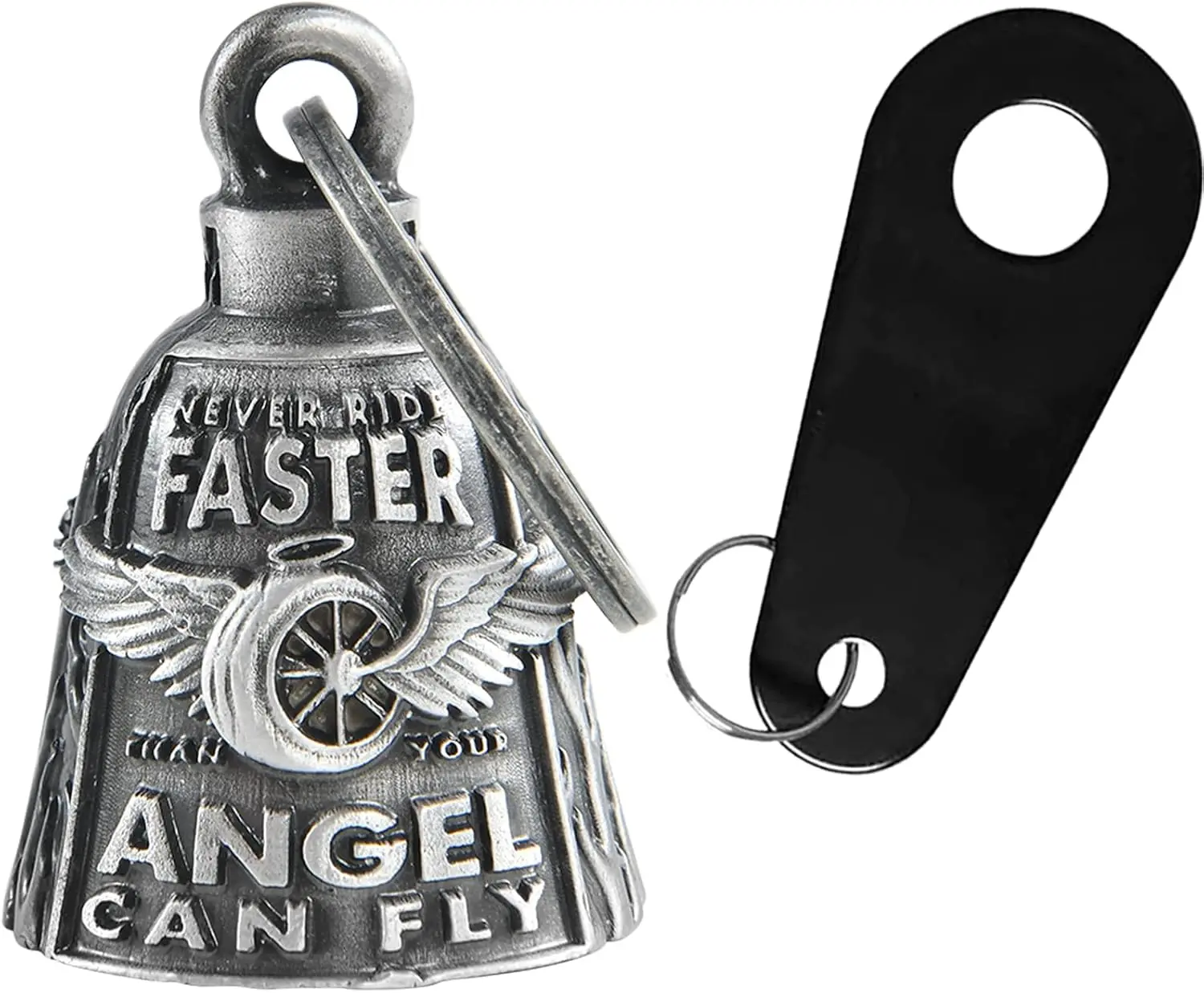 Dream Apparel Motorcycle Bell Guardian Angel Drive Away Gremlin, Biker Bell for Men Women Rider Riding, Good Luck Gift