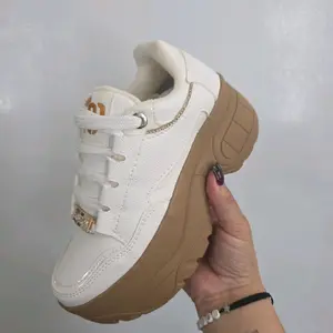 MARIA BEIS Women's Casual Footwear with Brown Sole, Comfortable Sneaker for Daily Wear