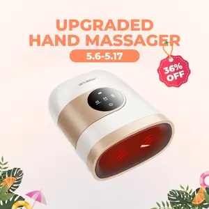 [mothersdaygift] CINCOM White Gold New Hand Massager, Rechargeable Finger Soother with Adjustable Comfort Settings, Soothing Warmth, User-Friendly Display—Perfect for Relaxation and an Ideal Gift for Loved Ones
