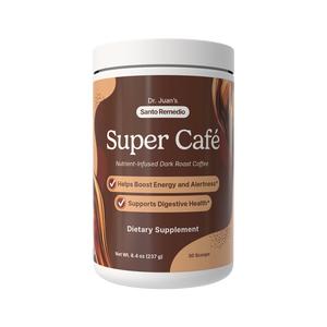 Super Cafe - Nutrient-Infused Dark Roast Coffee 30 Servings 10.58 oz Supports Digestilth & Boosts Eneve Heargy 30 Calories per Serving
